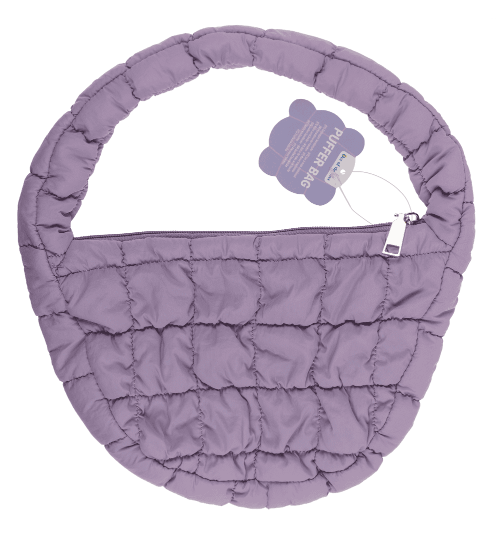 Quilted handbag, puffer bag, 28 x 21 cm,
