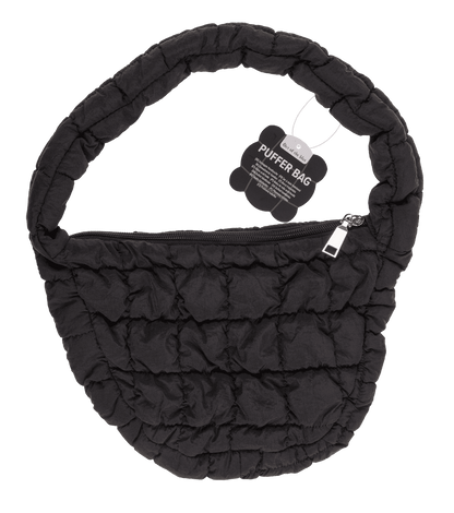 Quilted handbag, puffer bag, 28 x 21 cm,