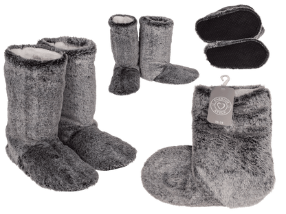 Grey colored boots woman slipper,