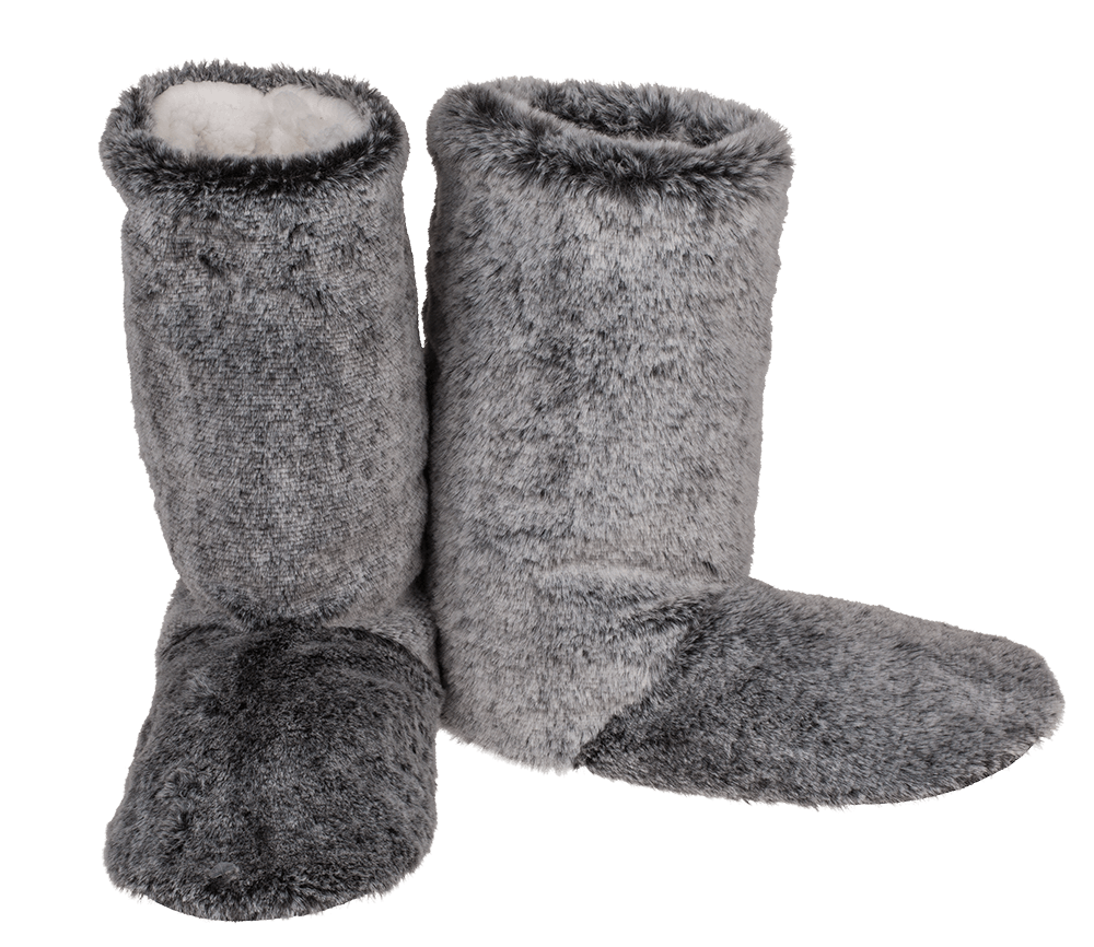 Grey colored boots woman slipper,
