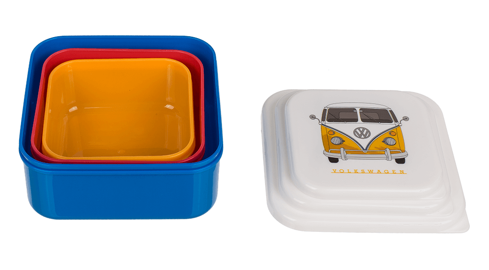 Lunch box set of 3, VW T1 Bus,