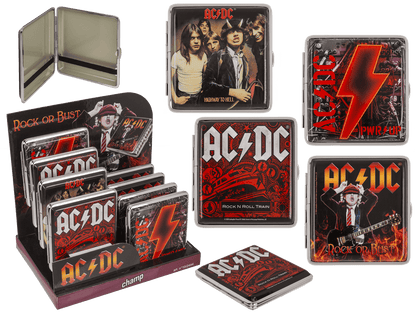 AC/DC, metal cigarette case,