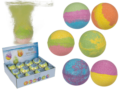 Fizzy bath bomb, Colourful, ca. 180 g,