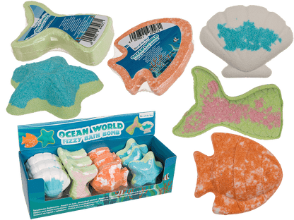 Fizzy bath bomb, Ocean World, ca. 100 g,