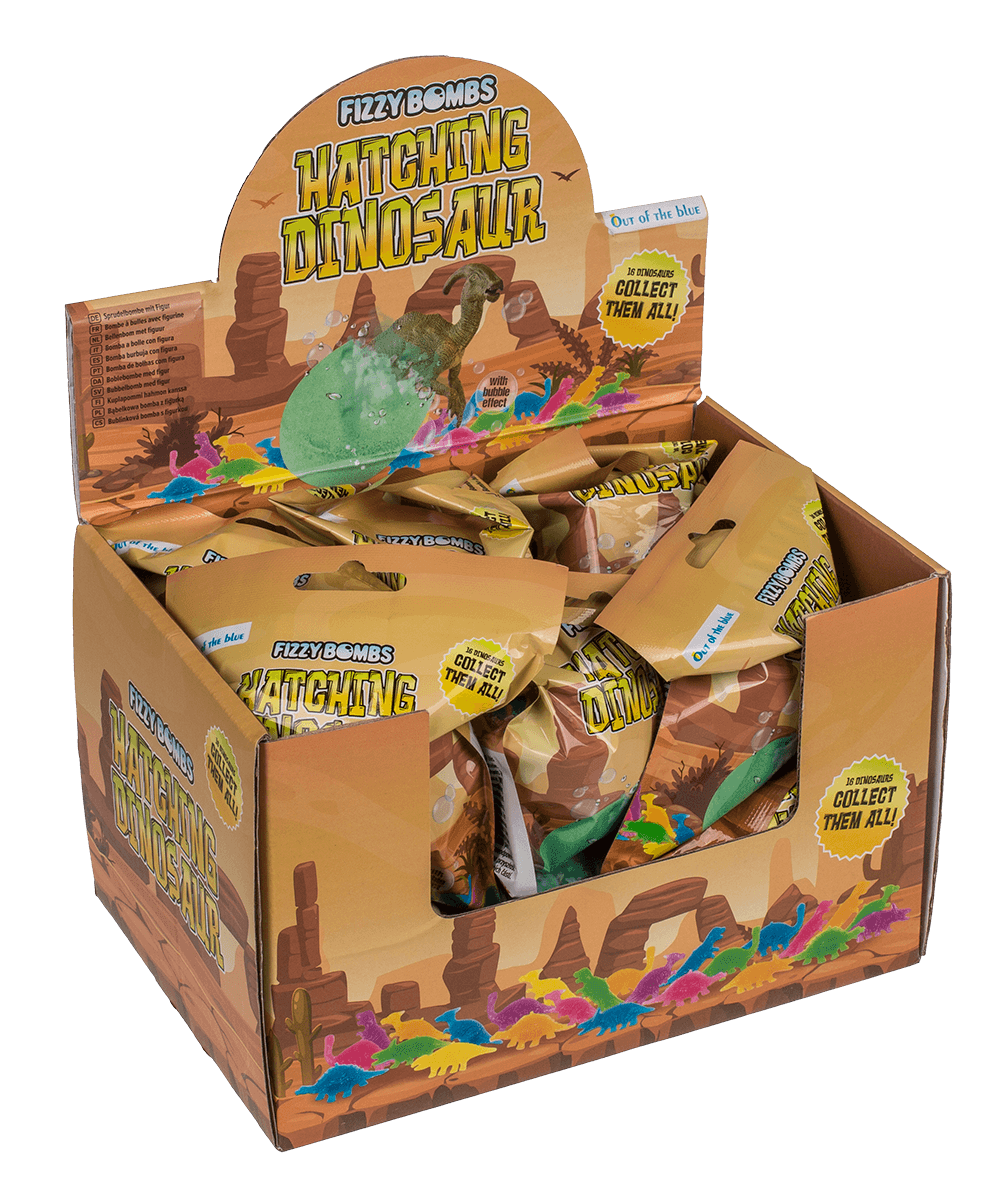 Fizzy bomb, with Dinosaur figurine,