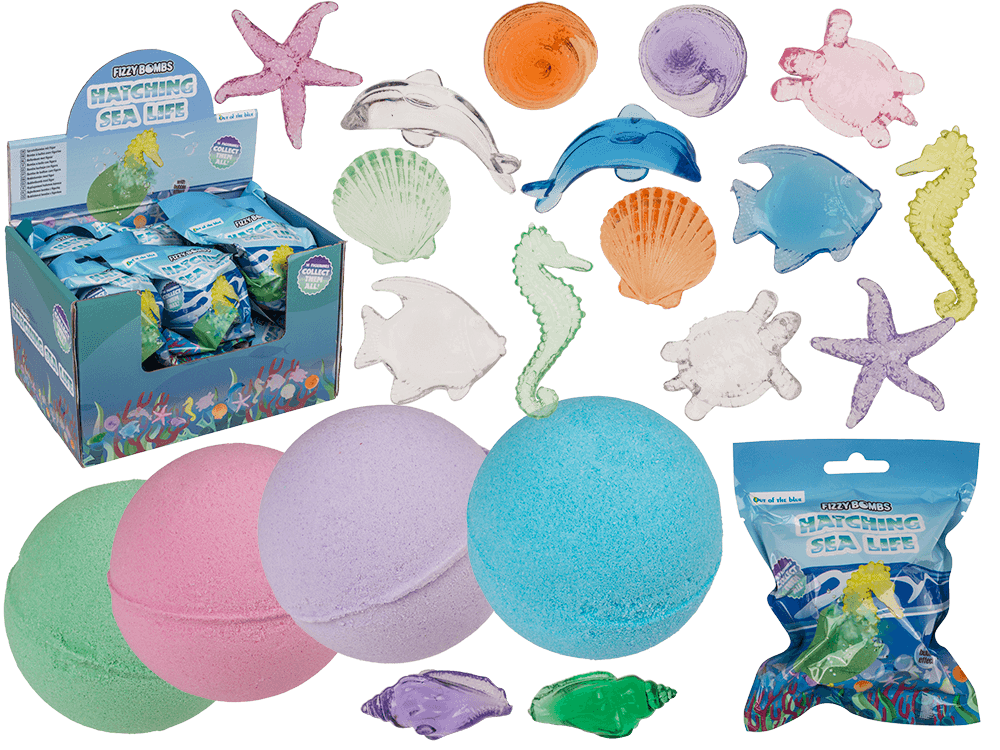 Fizzy bomb, with Sea-Life figurine,