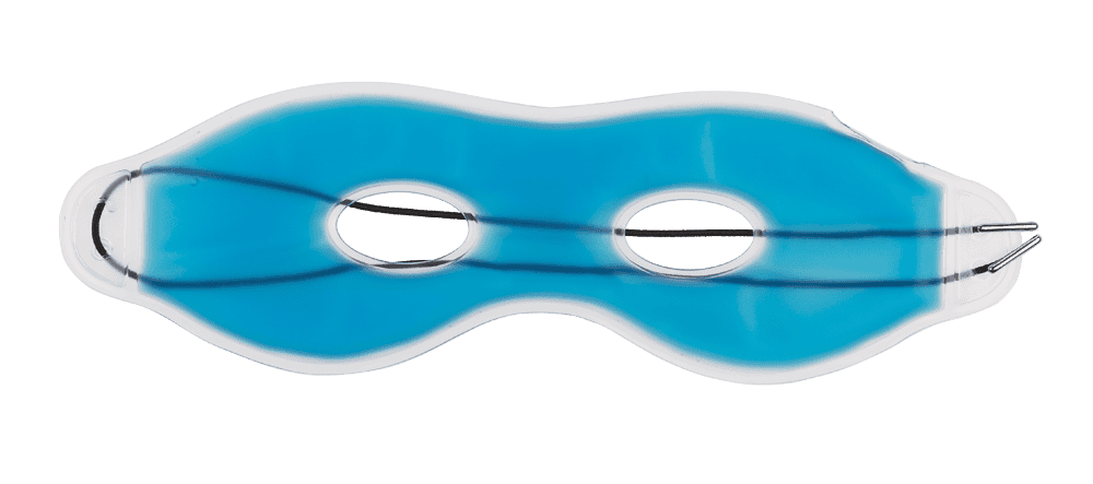 Blue eye mask with gel, ca. 24 cm,