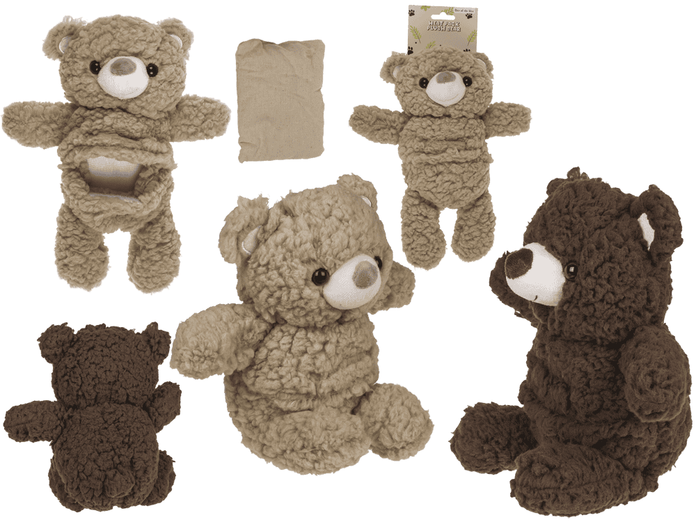 Plush bear with heat pack,