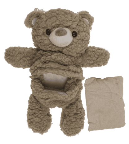 Plush bear with heat pack,