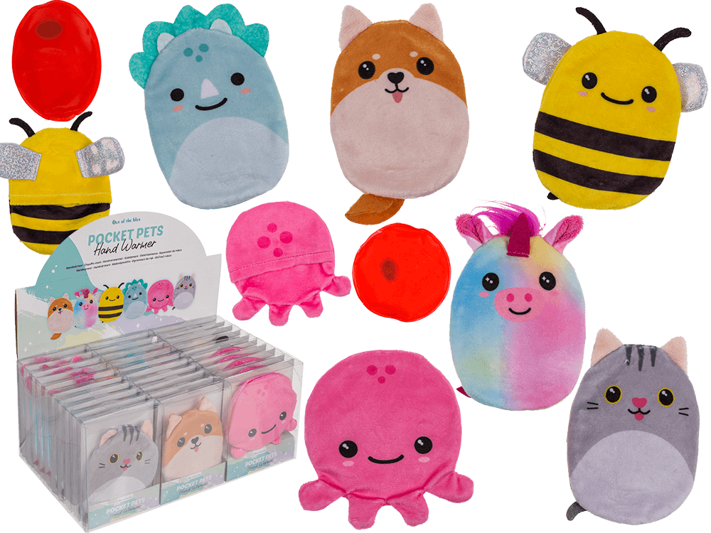 Hand warmer with plush cover,