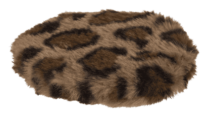 Hand warmer, leopard design, with plush cover,