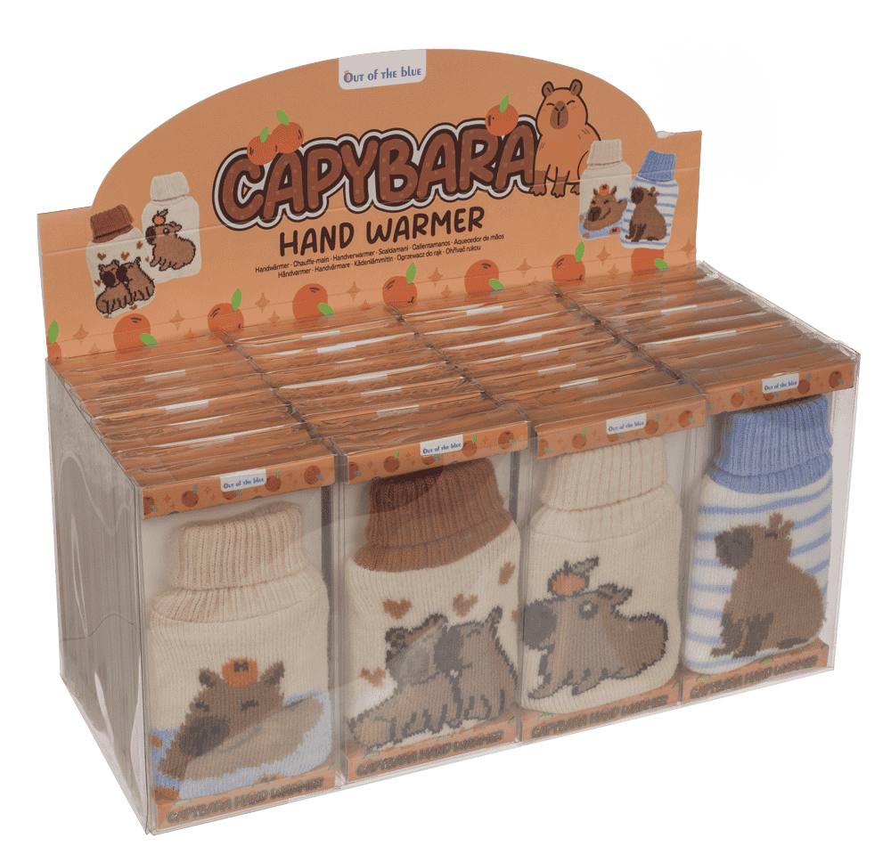 Handwarmer, hot water bottle witt knitted cover,