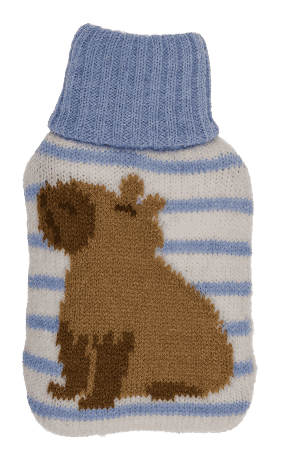 Handwarmer, hot water bottle witt knitted cover,