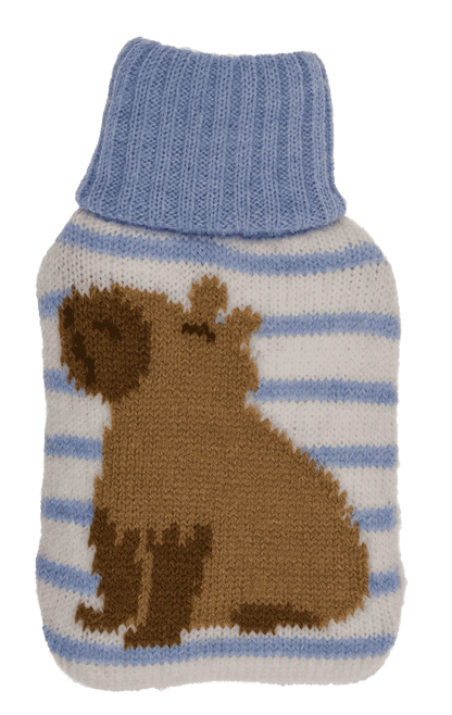 Handwarmer, hot water bottle witt knitted cover,