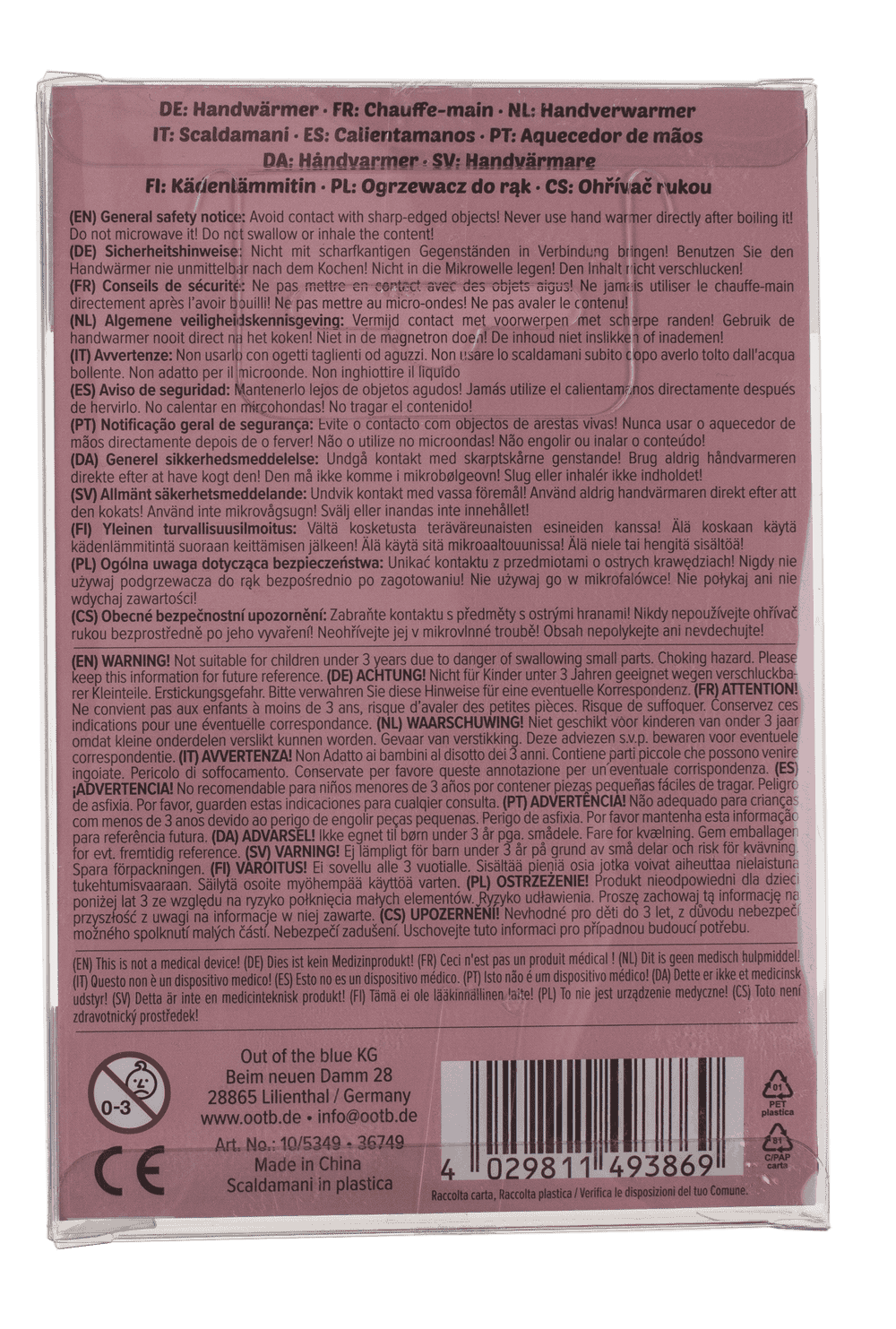 Handwarmer, Kittens, 9 x 9 cm,