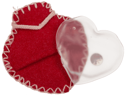 Hand warmer, Heart, with felt cover,