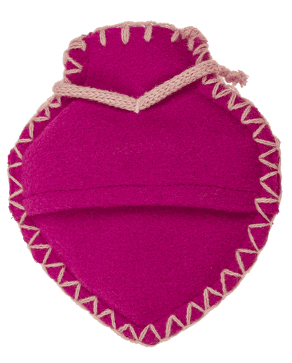 Hand warmer, Heart, with felt cover,