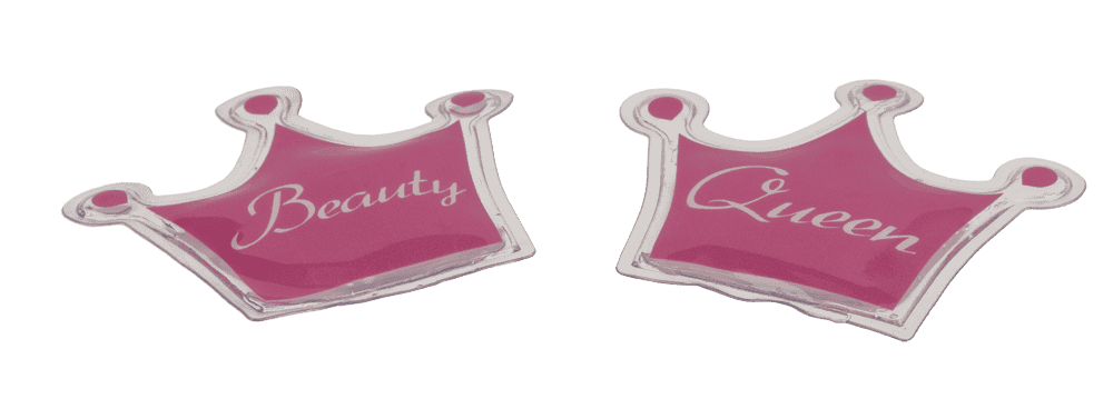 Hot/Cold Spa Eye Pads, in crown shape,