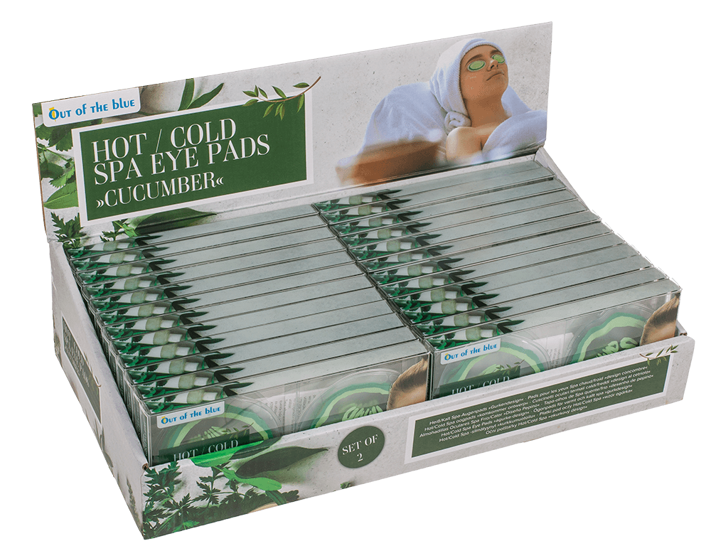 Hot/Cold Spa Eye Pads, in cucumber design,