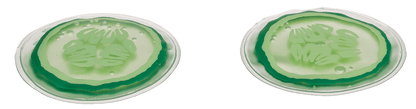 Hot/Cold Spa Eye Pads, in cucumber design,