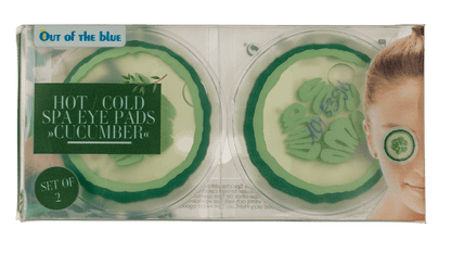 Hot/Cold Spa Eye Pads, in cucumber design,