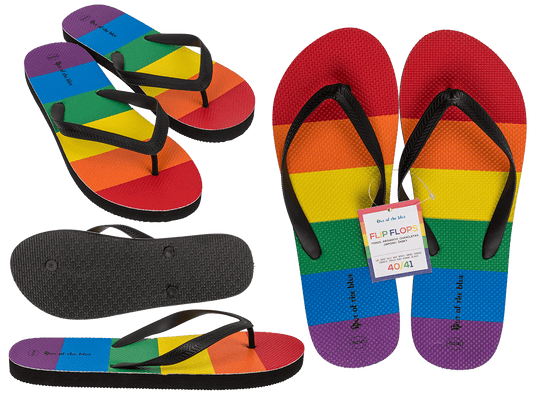 Flip Flops, Rainbow, Pride, Size 40/41