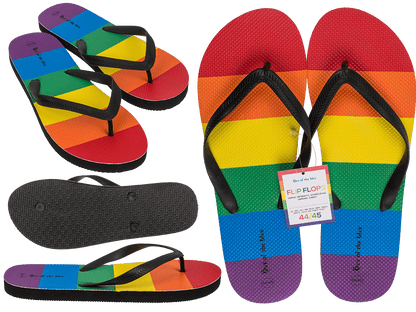 Flip Flops, Rainbow, Pride, Size 44/45