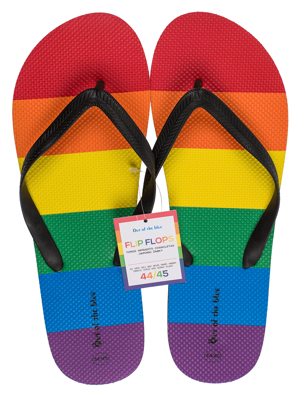 Flip Flops, Rainbow, Pride, Size 44/45