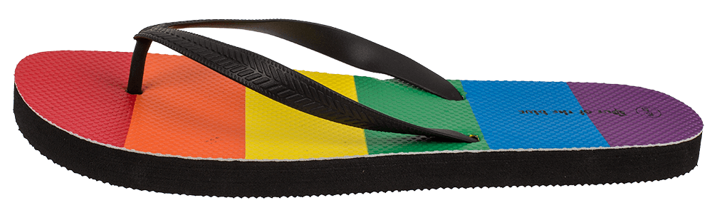 Flip Flops, Rainbow, Pride, Size 44/45