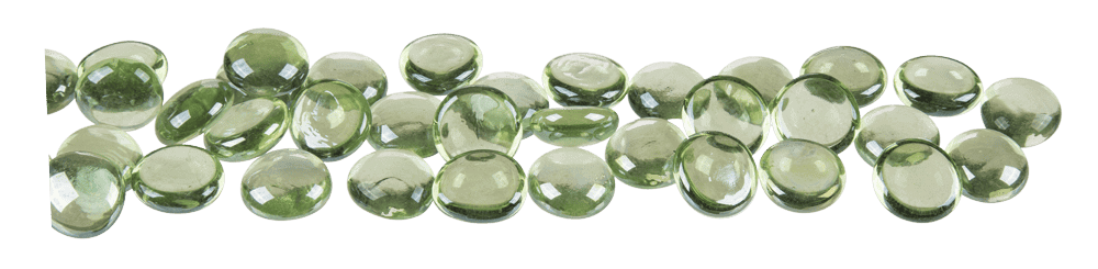 Deco glass nuggets, 6 colours ass.,