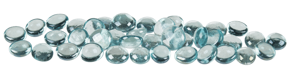 Deco glass nuggets, 6 colours ass.,