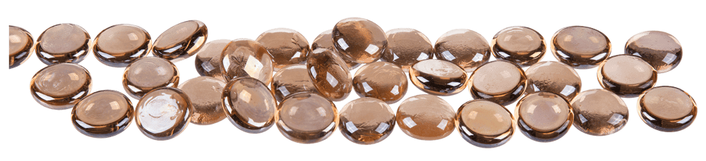 Deco glass nuggets, 6 colours ass.,