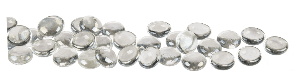 Deco glass nuggets, 6 colours ass.,