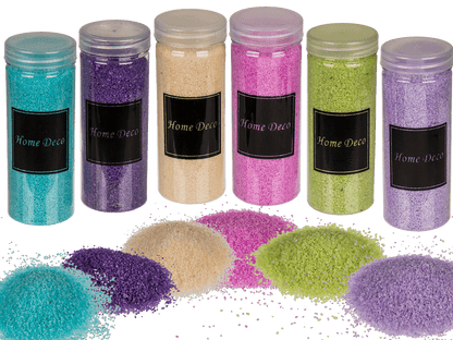 Deco sand, fine grained, 6 colours ass.,