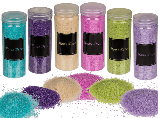 Deco sand, fine grained, 6 colours ass.,