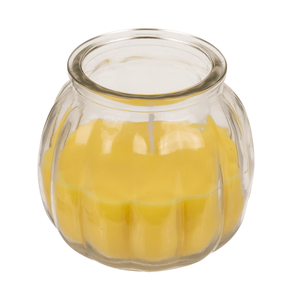 Citronella candle in glass,