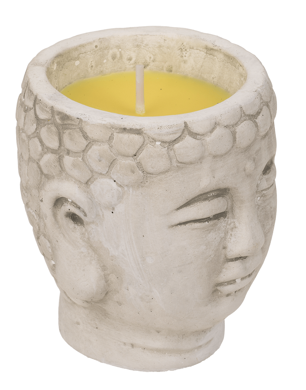 Citronella candle in buddha pot,