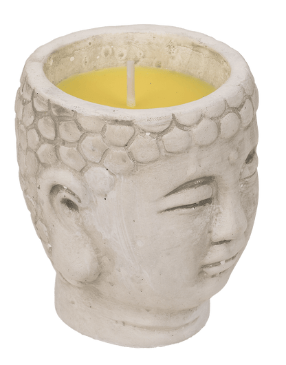 Citronella candle in buddha pot,