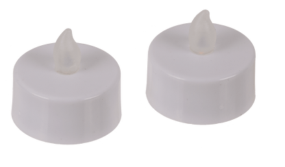 Tealight with warm white flickering LED,