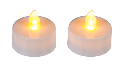 Tealight with warm white flickering LED,