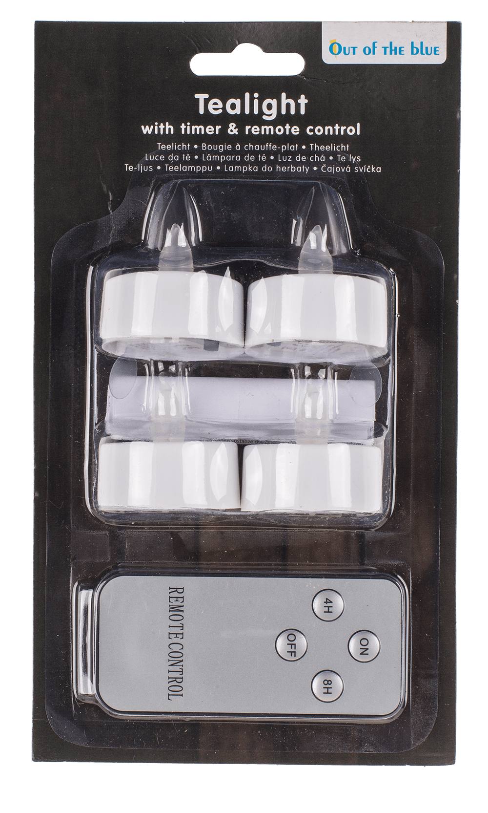 Tealight ,with timer & remote control, 4 cm,