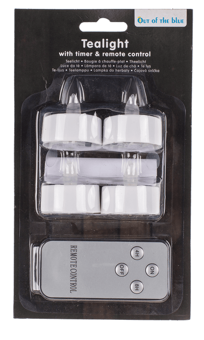 Tealight ,with timer & remote control, 4 cm,