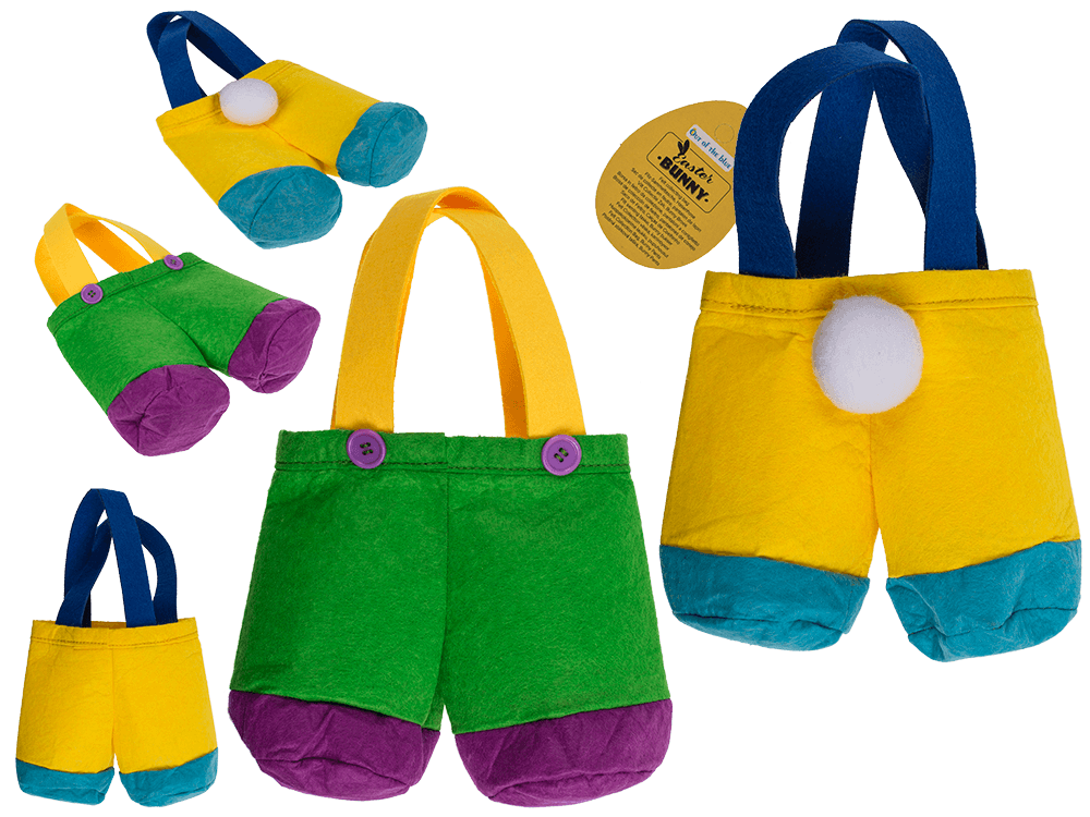 Felt collecting bag, Bunny trousers, 10 x 9 cm;