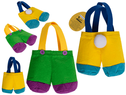 Felt collecting bag, Bunny trousers, 10 x 9 cm;