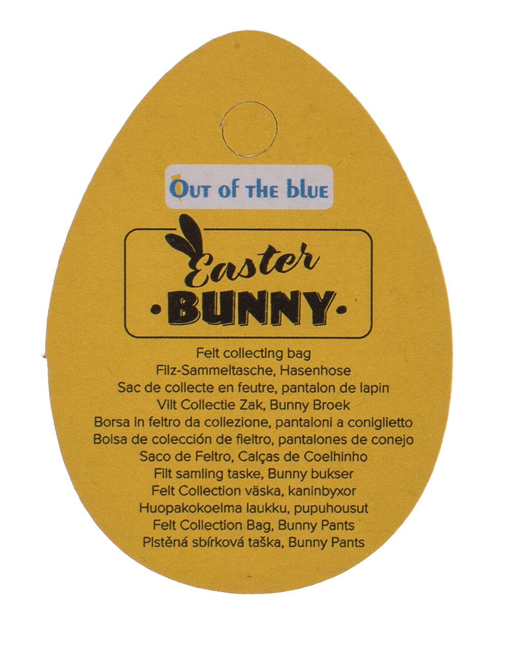 Felt collecting bag, Bunny trousers, 10 x 9 cm;