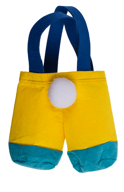 Felt collecting bag, Bunny trousers, 10 x 9 cm;