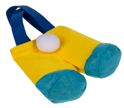 Felt collecting bag, Bunny trousers, 10 x 9 cm;