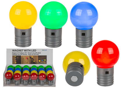 Coloured ball, with magnet & LED,