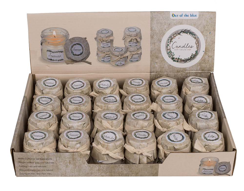 Candle with natural wax (White Tea, Vanilla, Lily,