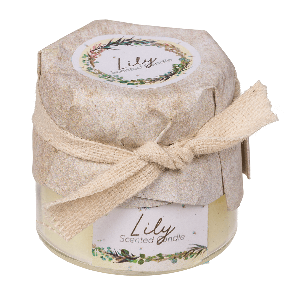 Candle with natural wax (White Tea, Vanilla, Lily,